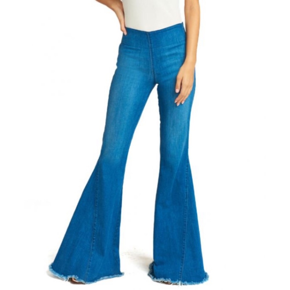 Show Me Your MuMu Berkeley Bell Flare Jeans -Ocean